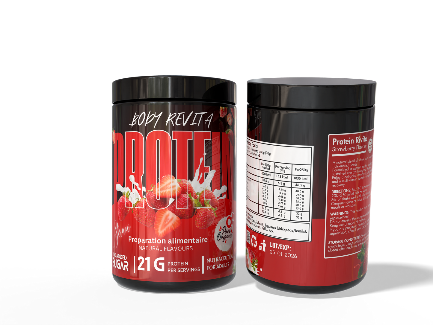 بروتين بنكهة strawberry